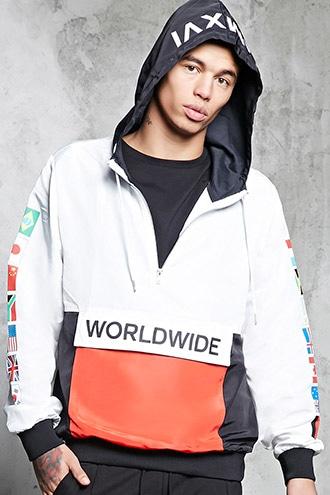 Forever21 Worldwide Graphic Anorak