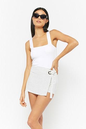 Forever21 Striped Mini Skort