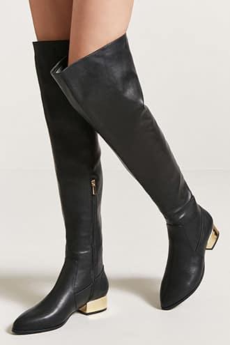 Forever21 Faux Leather Over-the-knee Boots