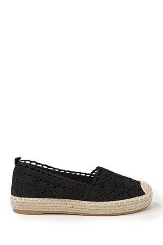 Forever21 Crochet-lace Espadrille Flats