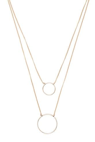 Forever21 Cutout Circle Layered Necklace