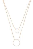 Forever21 Cutout Circle Layered Necklace