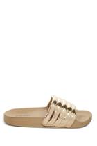 Forever21 Metallic Quilted Slides