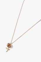 Forever21 Rose Pendant Chain Necklace