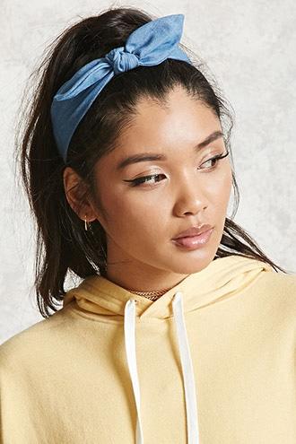 Forever21 Chambray Bow-front Headwrap