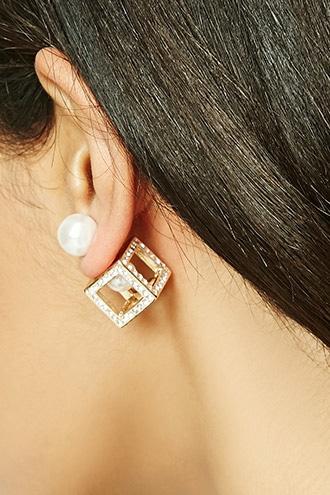 Forever21 Cutout Cube Ear Jackets