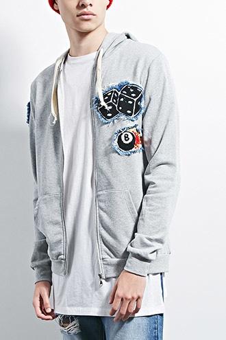 21 Men Men's Happiness Iconic Patch Hoodie