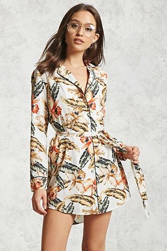 Forever21 Satin Button-front Shirt Dress