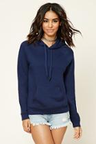 Forever21 Women's  Navy Fleece Hoodie