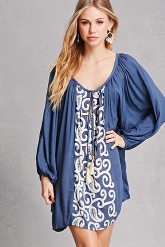 Forever21 Velzera Crochet Trim Mini Dress