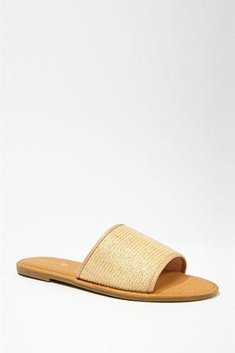 Forever21 Straw Slide Sandals