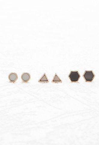 Forever21 Enameled Geo Stud Set