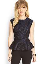 Forever21 Contemporary Luxe Lace Peplum Top