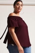 Forever21 Plus Size Smocked Off-the-shoulder Top