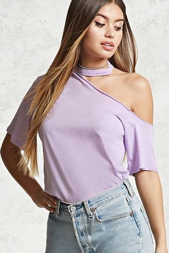 Forever21 Contemporary Raw-cut Tee