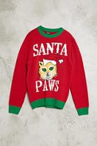 21 Men Men's  Santa Paws Cat Sweater