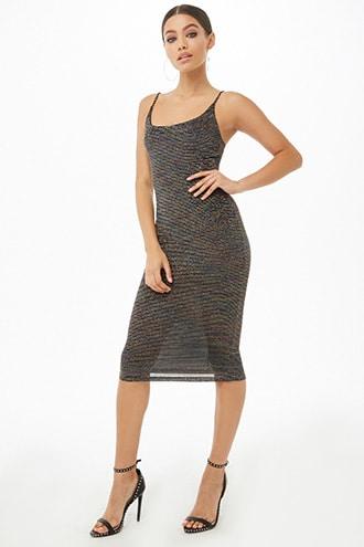 Forever21 Rainbow-striped Bodycon Dress