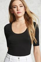 Forever21 Contemporary Scoop Neck Top