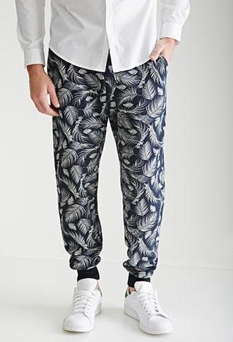 Forever21 Palm Leaf-print Sweatpants