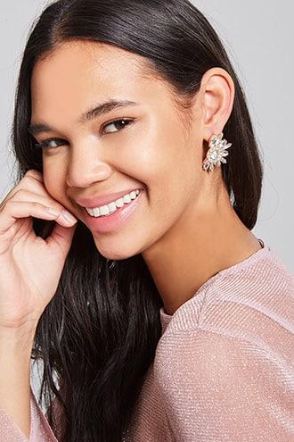 Forever21 Faux Gem Fan Studs