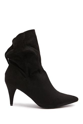 Forever21 Faux Suede Slouchy Ankle Boots