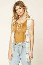Forever21 Women's  Tasseled Crochet Vest