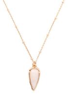Forever21 Gold & Blush Faux Stone Arrow Necklace