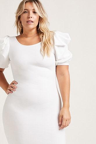 Forever21 Plus Size Puff Sleeve Dress