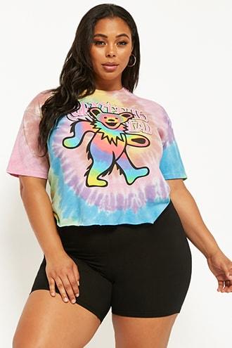 Forever21 Plus Size Grateful Dead Graphic Tie-dye Tee