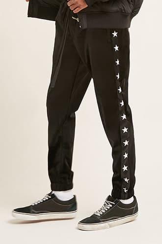 Forever21 Star-trim Velvet Joggers