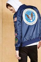 Forever21 Reason Patch Bomber Jacket