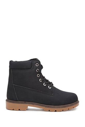 Forever21 Microfiber Lace-up Boots