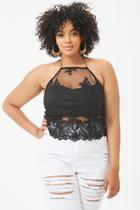 Forever21 Plus Size Embroidered Halter Top