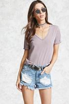 Forever21 Faded Basic V-neck Tee