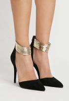 Forever21 Strappy Metallic Ankle Pump