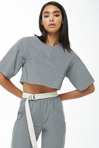 Forever21 Boxy Reflective Crop Top