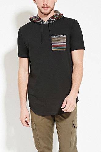 21 Men Men's  Black & Yellow Baja-patterned Pullover