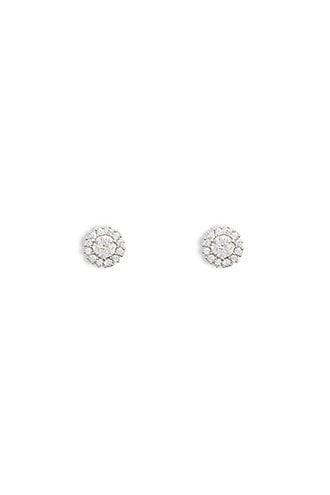 Forever21 Cz Stone Flower Stud Earrings