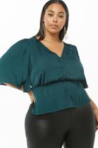 Forever21 Plus Size Satin High-low Top
