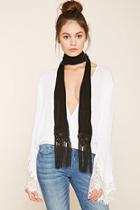 Forever21 Crochet Fringed Scarf