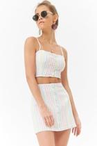 Forever21 Button-front Striped Skirt
