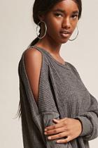 Forever21 Open-shoulder Sweater-knit Top