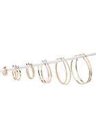 Forever21 Mixed Hoop Earring Set (gold)