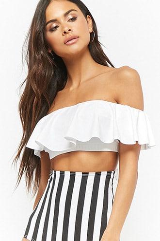 Forever21 Unique Vintage Off-the-shoulder Bikini Top