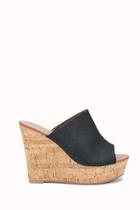 Forever21 Faux Leather Mule Wedges