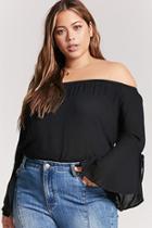 Forever21 Plus Size Off-the-shoulder Bell-sleeve Top