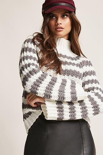Forever21 Stripe Turtleneck Sweater