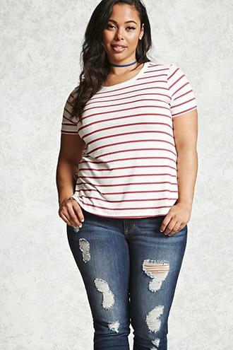 Forever21 Plus Size Striped Tee