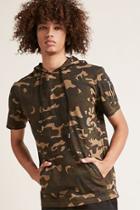 Forever21 Hooded Camo Print Tee