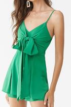 Forever21 Crepe Tie-front Cami Romper